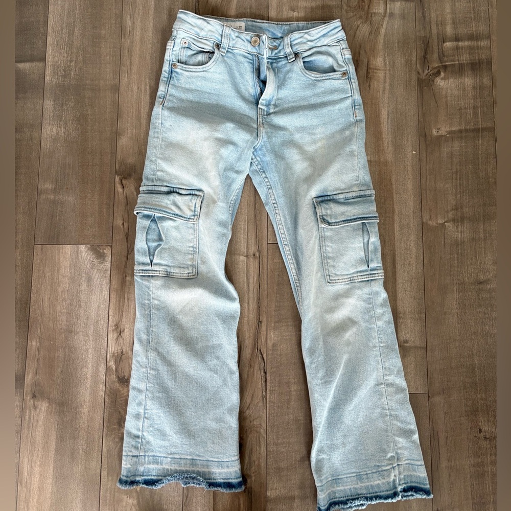 ZARA girl cargo jeans 8Y 128cm